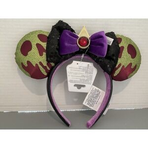 Disney-Parks Poison Apple Ears Snow White Evil Queen Mouse Bow Headband Ears